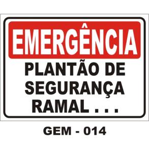 EMERG&Ecirc;NCIA